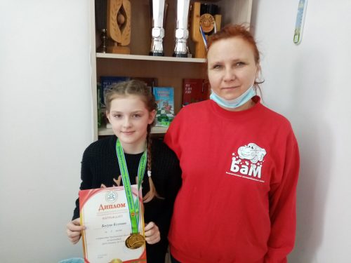 Марина Александрович с чемпионкой до 12 лет среди девушек Ксенией Богуш